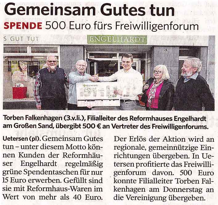 Spende Engelhardt 2015